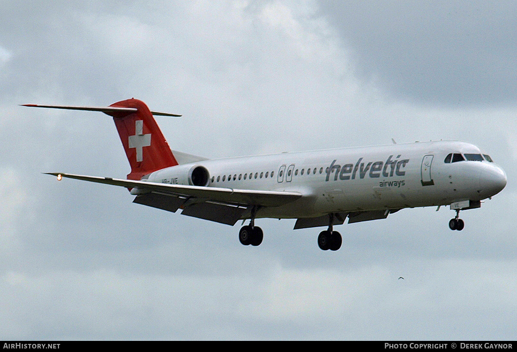 Aircraft Photo of HB-JVE | Fokker 100 (F28-0100) | Helvetic Airways | AirHistory.net #217108