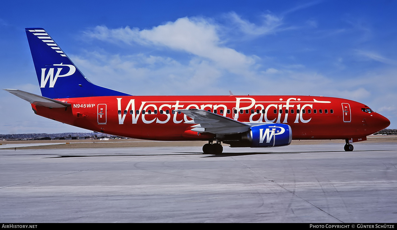 Aircraft Photo of N945WP | Boeing 737-3K9 | Western Pacific Airlines | AirHistory.net #217130