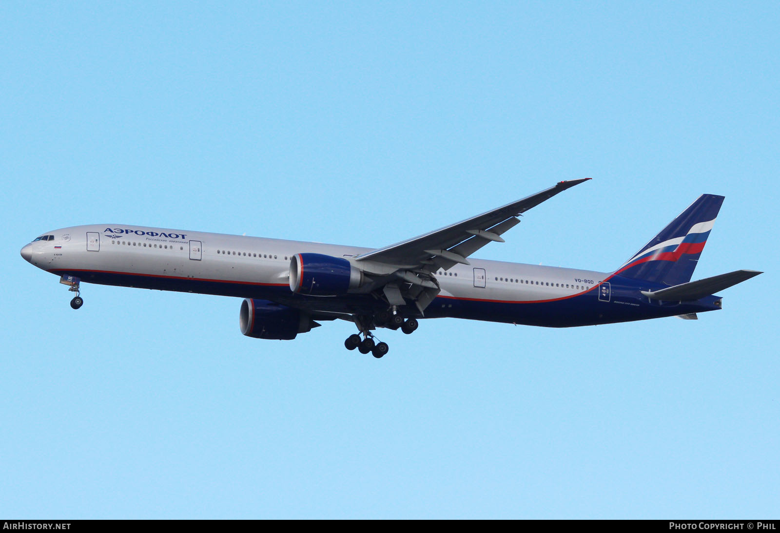 Aircraft Photo of VQ-BQD | Boeing 777-3M0/ER | Aeroflot - Russian Airlines | AirHistory.net #217135
