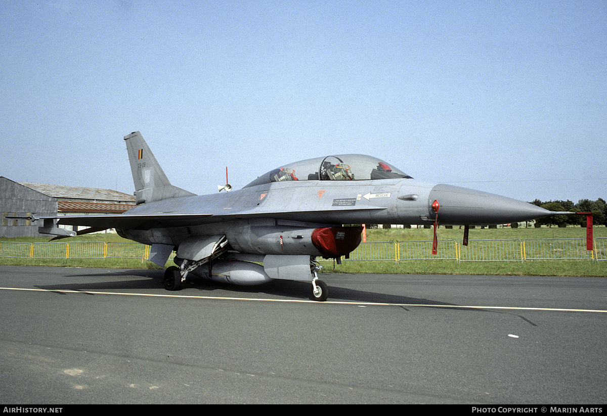 Aircraft Photo of FB08 | General Dynamics F-16B Fighting Falcon | Belgium - Air Force | AirHistory.net #217292
