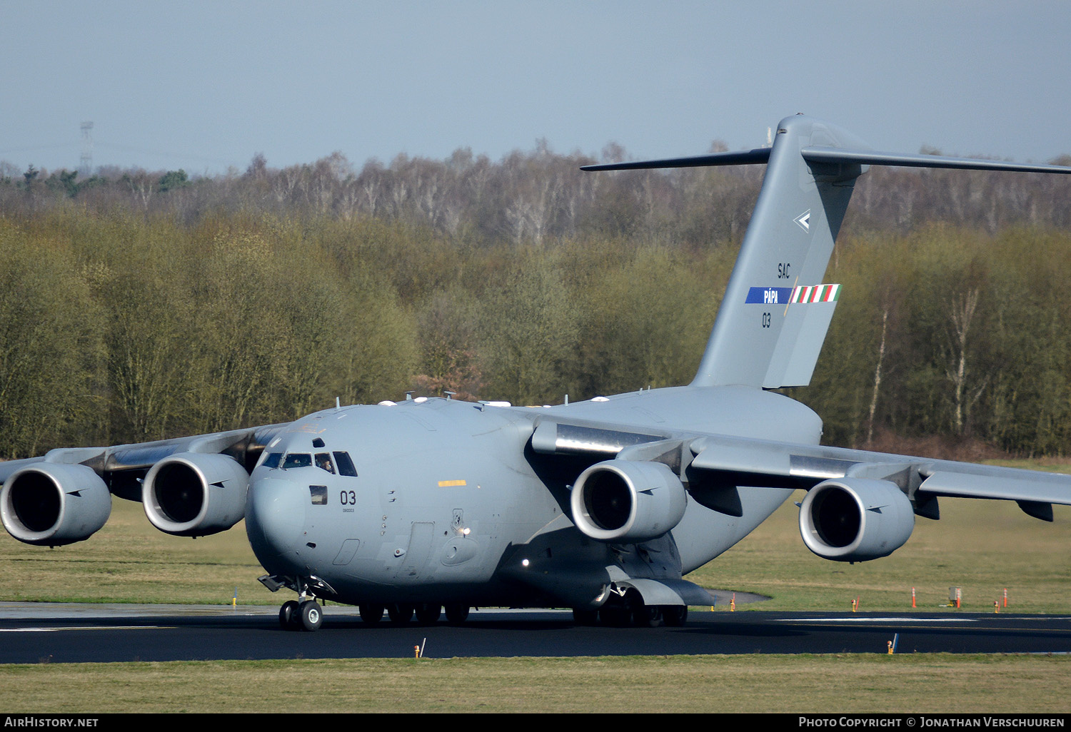Aircraft Photo of 03 | Boeing C-17A Globemaster III | Hungary - Air Force | AirHistory.net #217391