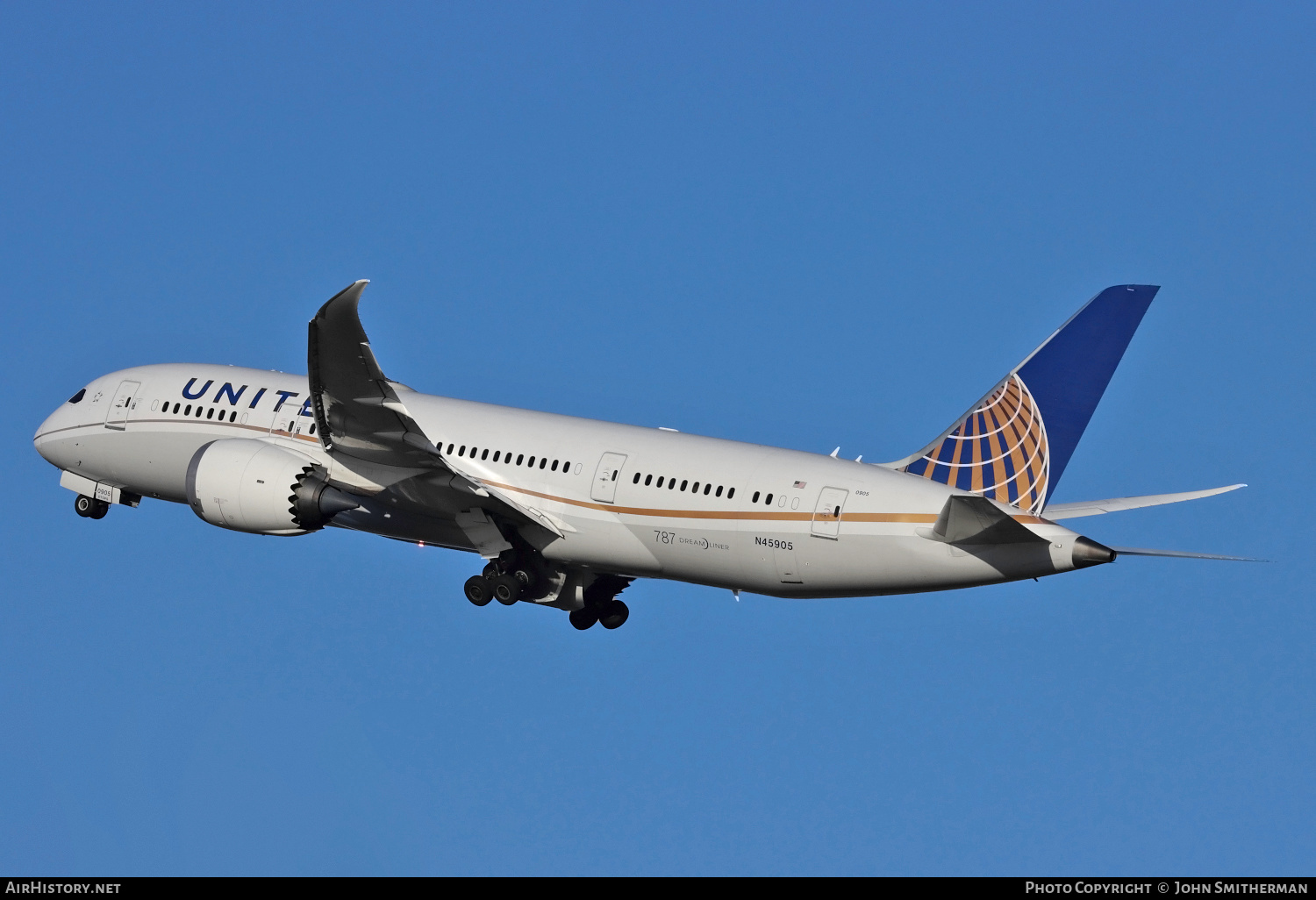 Aircraft Photo of N45905 | Boeing 787-8 Dreamliner | United Airlines | AirHistory.net #217419