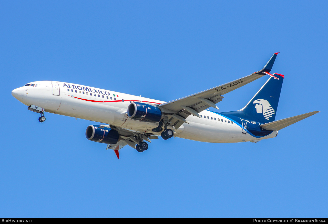 Aircraft Photo of XA-ADU | Boeing 737-800 | AeroMéxico | AirHistory.net #217449