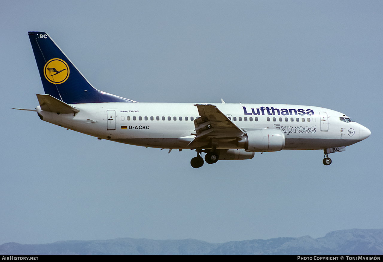 Aircraft Photo of D-ACBC | Boeing 737-505 | Lufthansa Express | AirHistory.net #217529