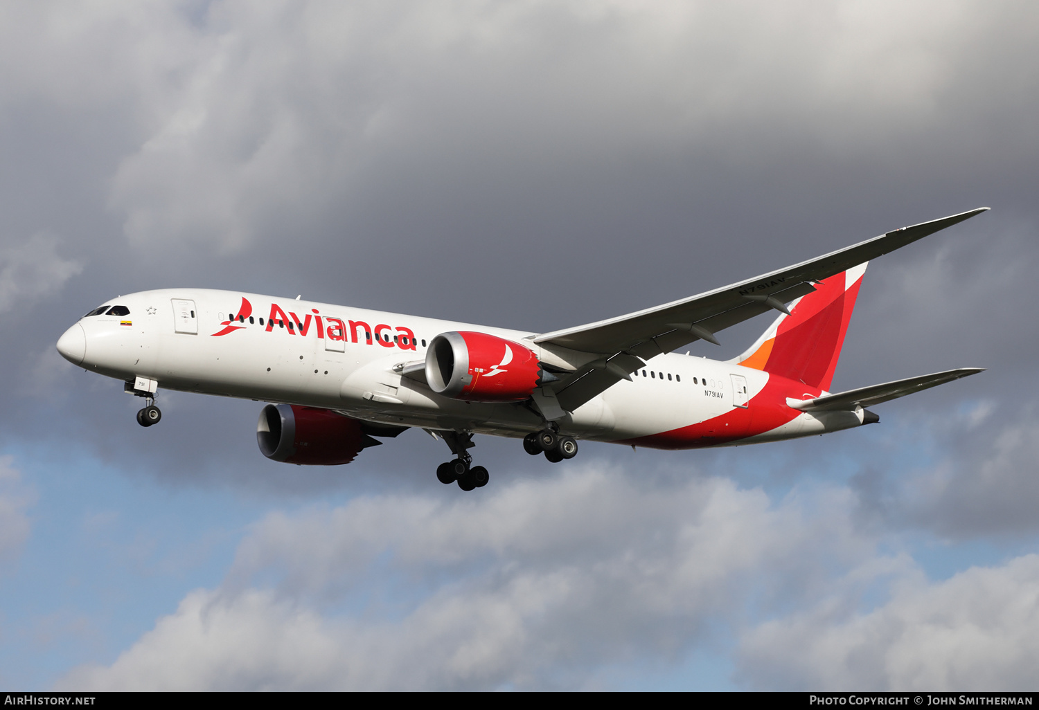 Aircraft Photo of N791AV | Boeing 787-8 Dreamliner | Avianca | AirHistory.net #217530
