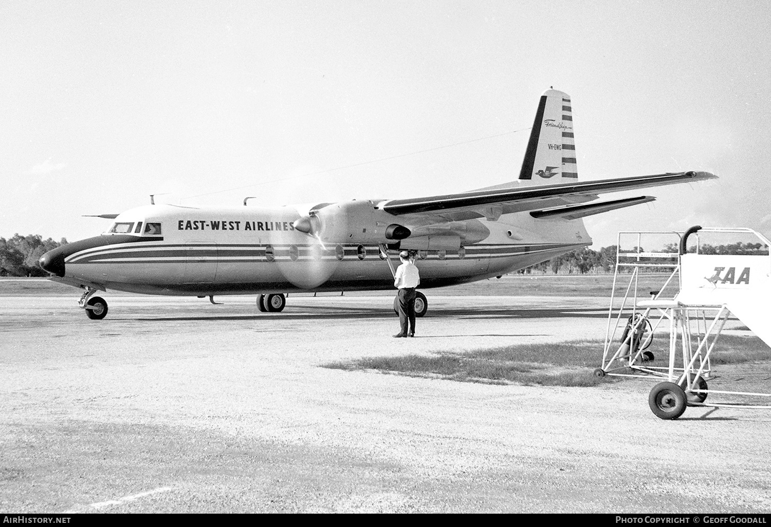 Aircraft Photo of VH-EWG | Fokker F27-100 Friendship | East-West Airlines | AirHistory.net #217544