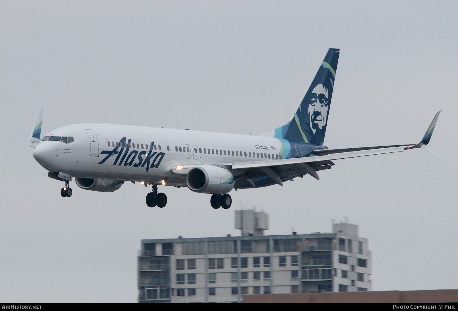 Aircraft Photo of N518AS | Boeing 737-890 | Alaska Airlines | AirHistory.net #217591