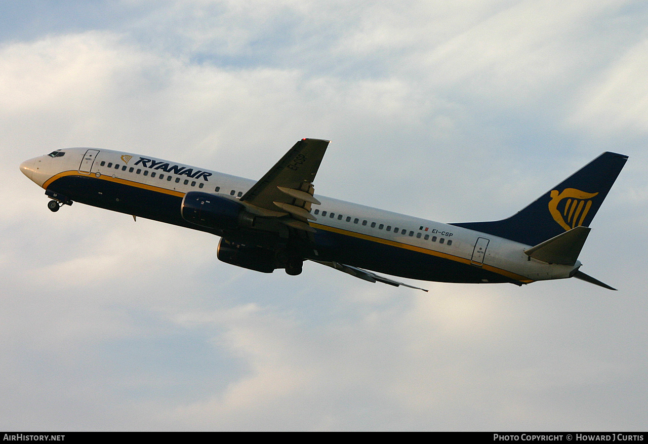 Aircraft Photo of EI-CSP | Boeing 737-8AS | Ryanair | AirHistory.net #217810