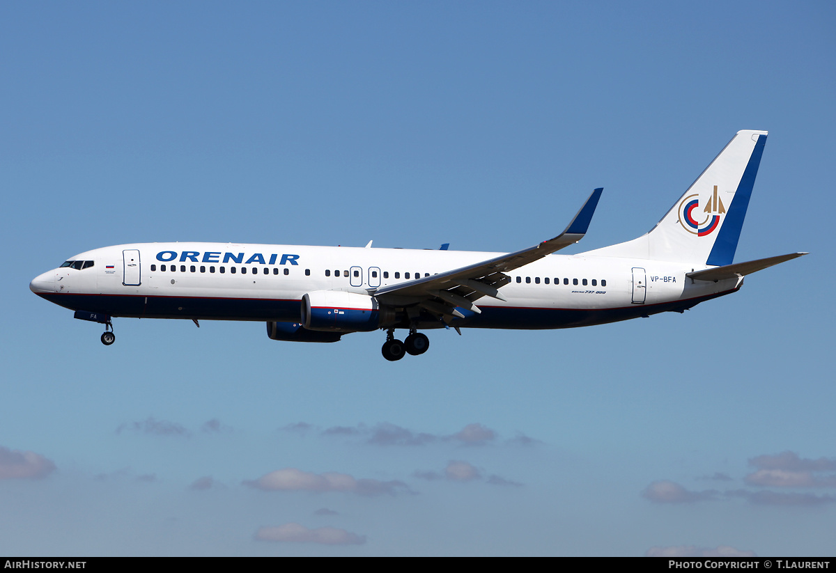 Aircraft Photo of VP-BFA | Boeing 737-804 | Orenair | AirHistory.net #217982