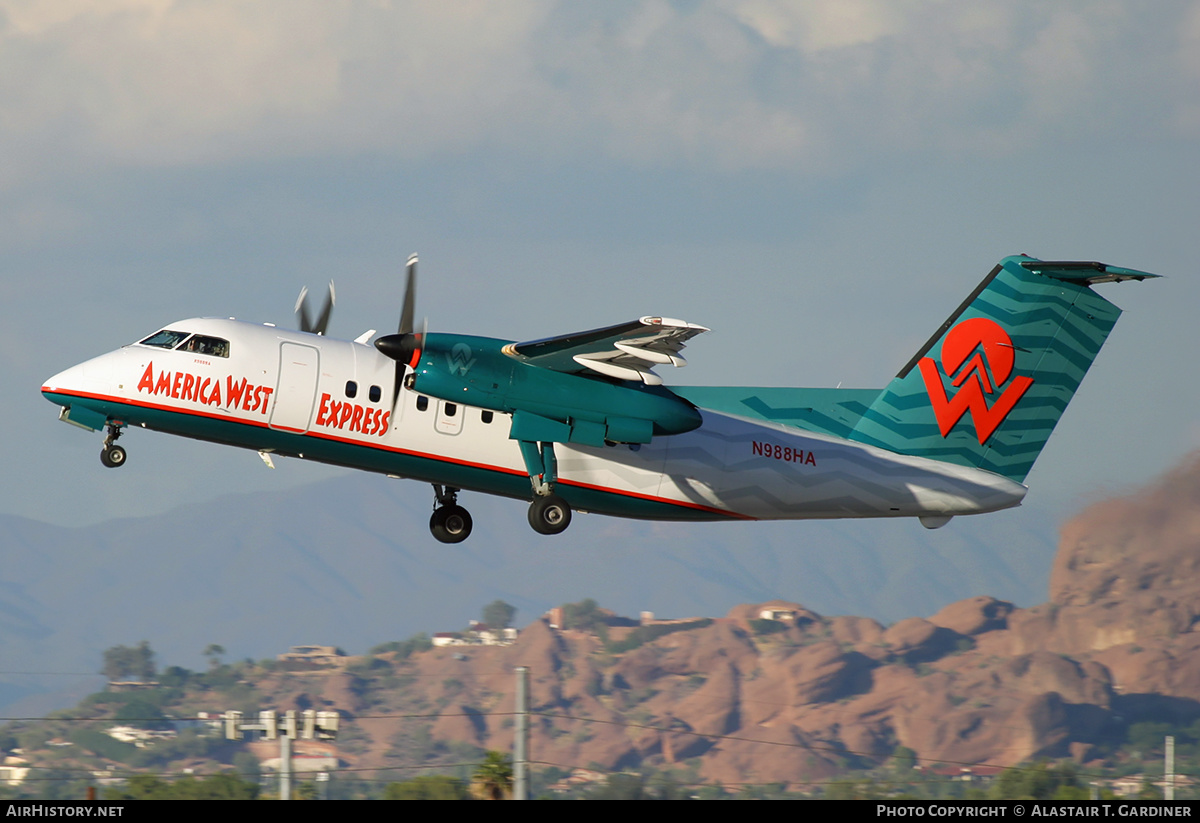 Aircraft Photo of N988HA | De Havilland Canada DHC-8-201 Dash 8 | America West Express | AirHistory.net #218100
