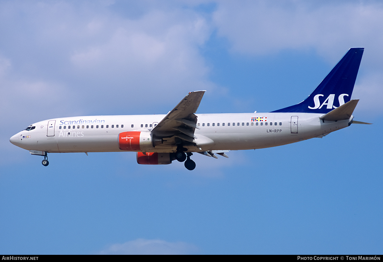 Aircraft Photo of LN-RPP | Boeing 737-883 | Scandinavian Airlines - SAS | AirHistory.net #218112