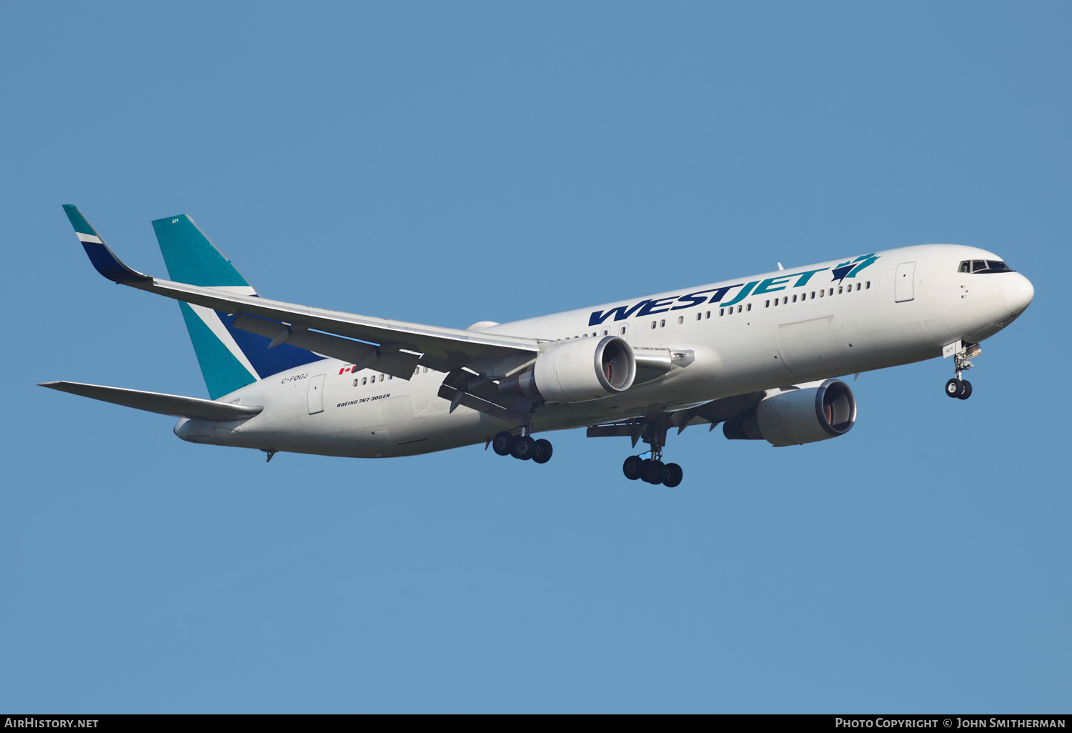 Aircraft Photo of C-FOGJ | Boeing 767-338/ER | WestJet | AirHistory.net #218162