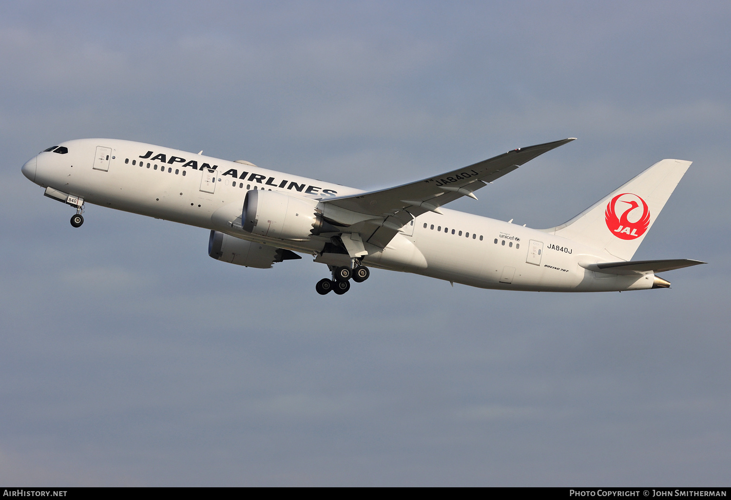 Aircraft Photo of JA840J | Boeing 787-8 Dreamliner | Japan Airlines - JAL | AirHistory.net #218279