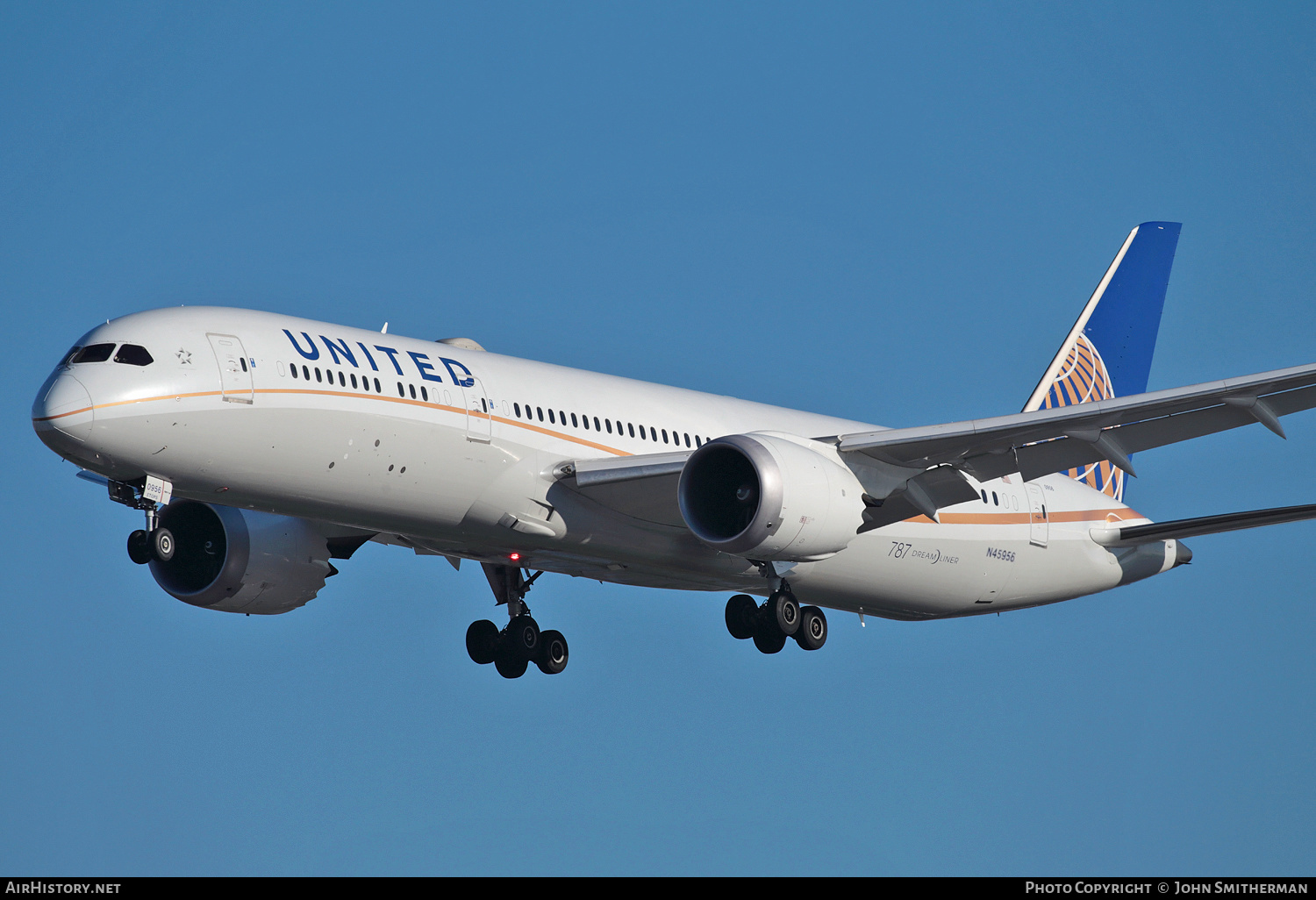 Aircraft Photo of N45956 | Boeing 787-9 Dreamliner | United Airlines | AirHistory.net #218384