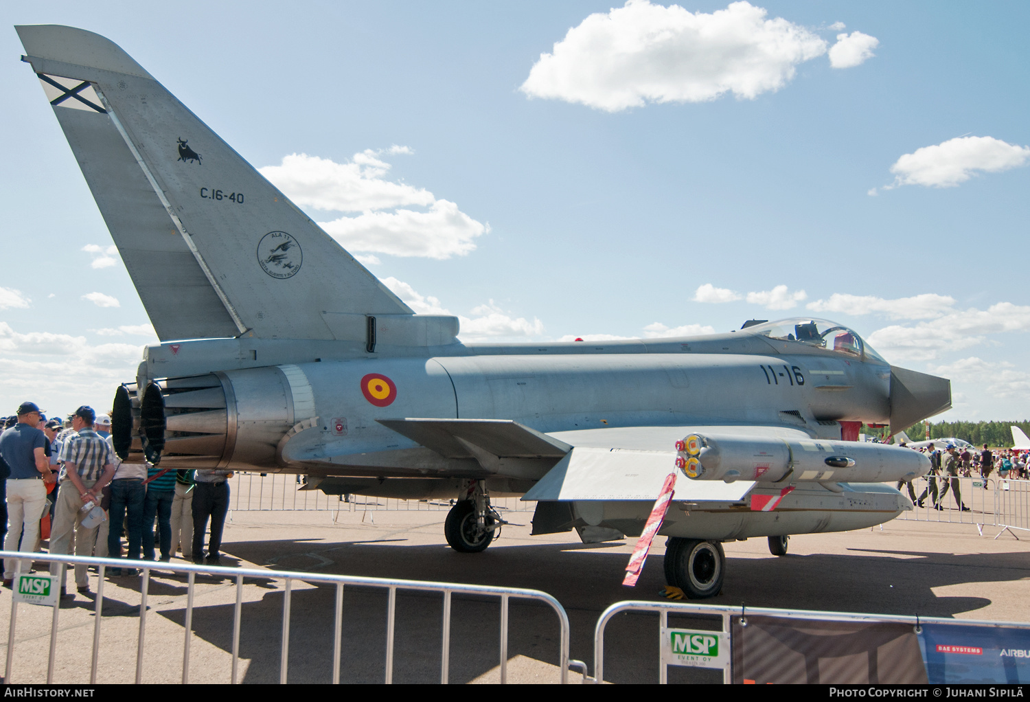 Aircraft Photo of C.16-40 | Eurofighter EF-2000 Typhoon S | Spain - Air Force | AirHistory.net #218411