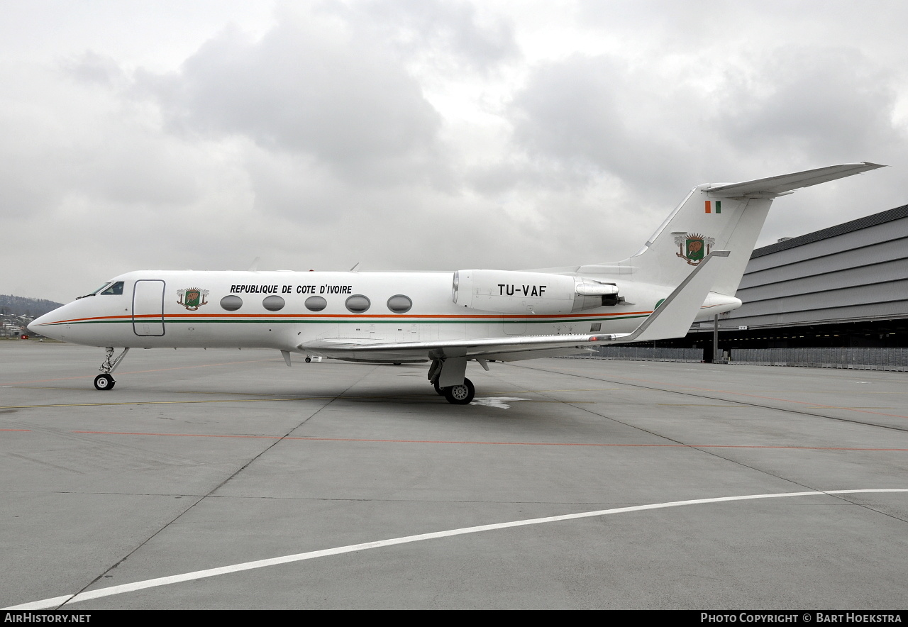 Aircraft Photo of TU-VAF | Gulfstream American G-1159A Gulfstream III | Ivory Coast - Air Force | AirHistory.net #218487