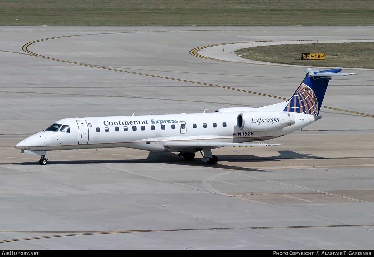 Aircraft Photo of N11526 | Embraer ERJ-135LR (EMB-135LR) | Continental Express | AirHistory.net #218617