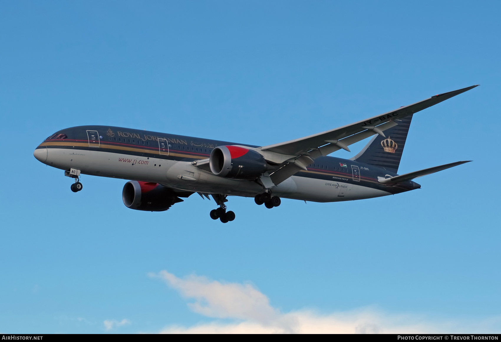 Aircraft Photo of JY-BAC | Boeing 787-8 Dreamliner | Royal Jordanian Airlines | AirHistory.net #218705