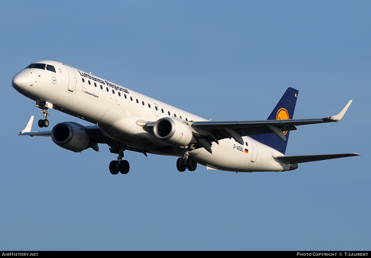 Aircraft Photo of D-AEBL | Embraer 195LR (ERJ-190-200LR) | Lufthansa Regional | AirHistory.net #218731