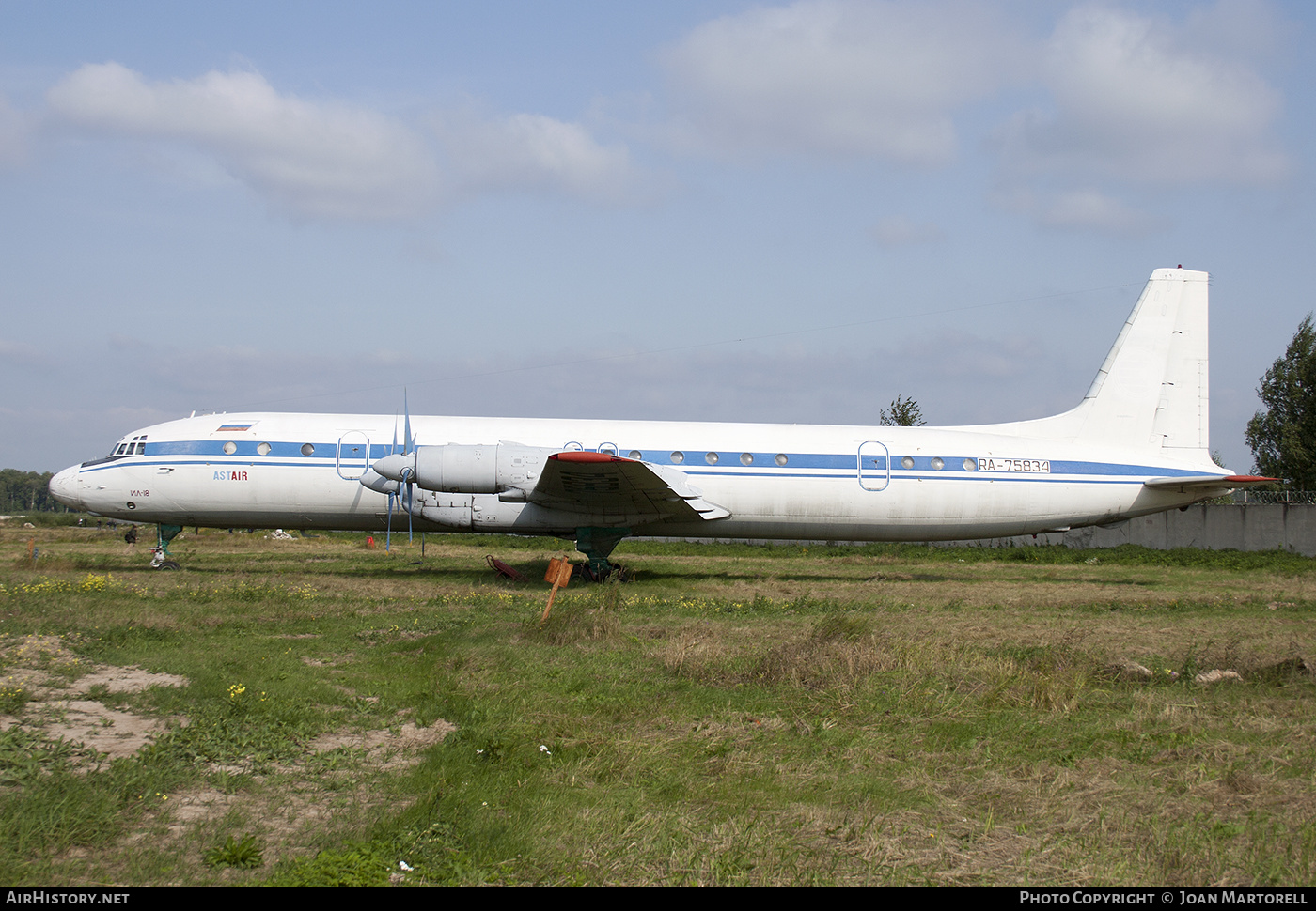 Aircraft Photo of RA-75834 | Ilyushin Il-18V | Astair | AirHistory.net #218742