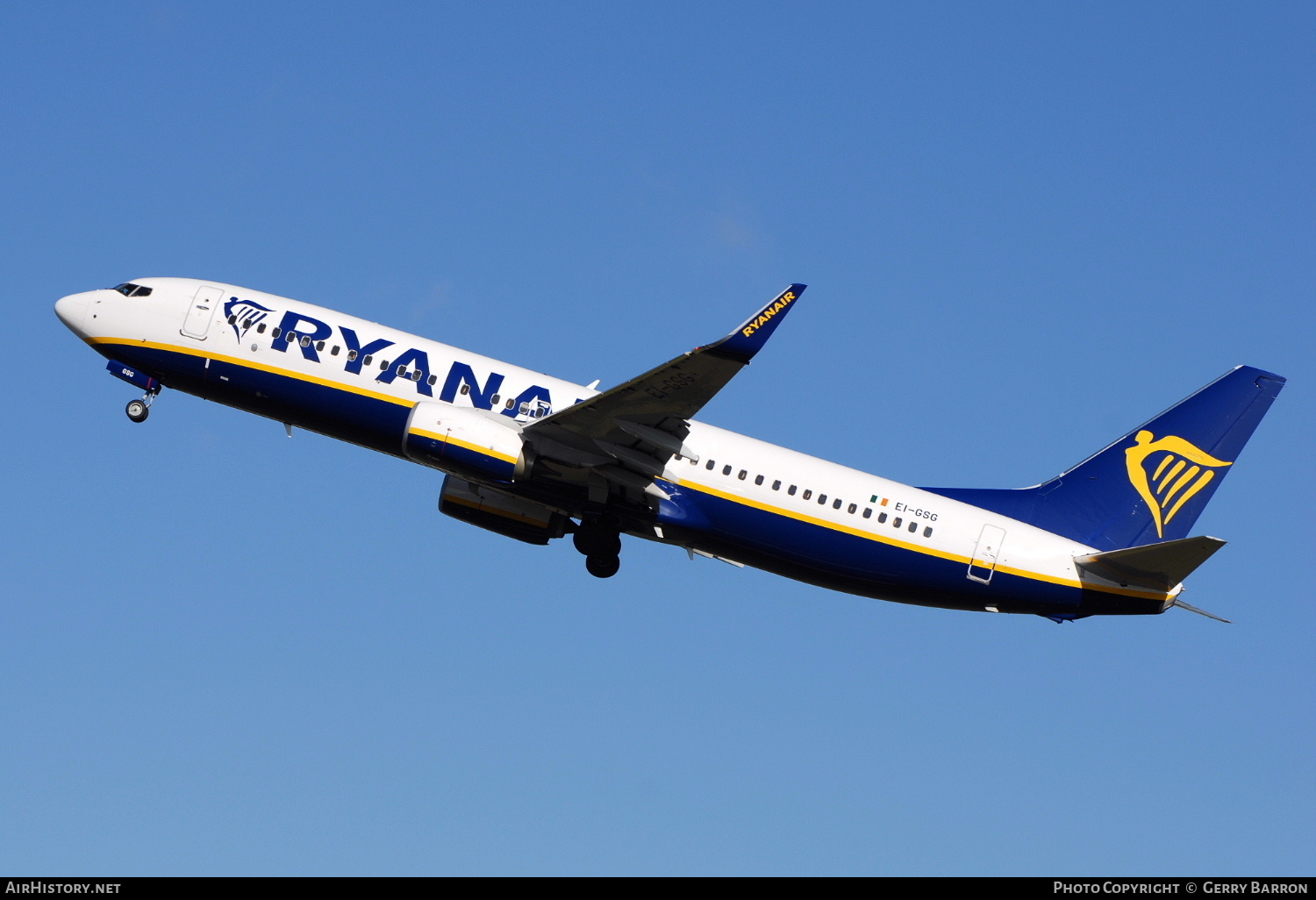 Aircraft Photo of EI-GSG | Boeing 737-800 | Ryanair | AirHistory.net #218924