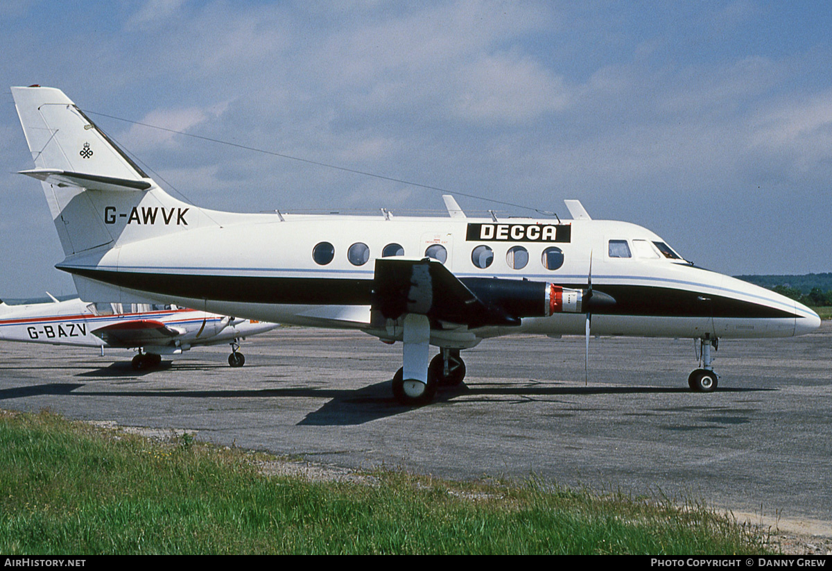 Aircraft Photo of G-AWVK | Handley Page HP-137 Jetstream 1 | Decca Navigator Company | AirHistory.net #219138