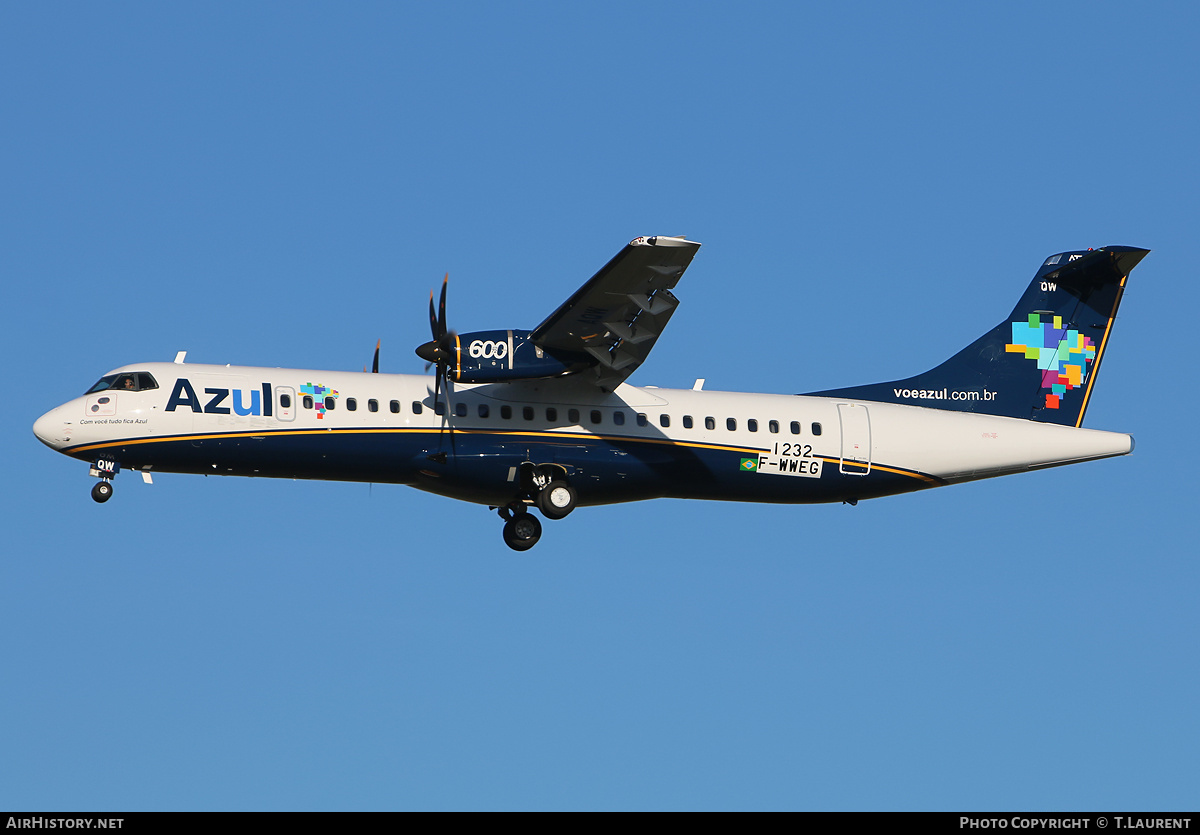 Aircraft Photo of F-WWEG | ATR ATR-72-600 (ATR-72-212A) | Azul Linhas Aéreas Brasileiras | AirHistory.net #219336