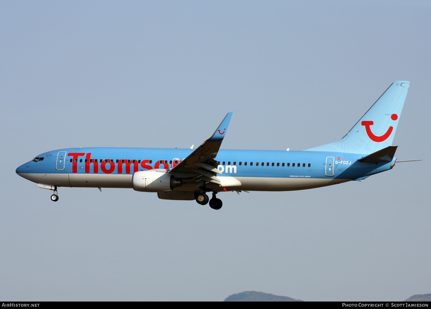 Aircraft Photo of G-FDZJ | Boeing 737-8K5 | Thomson Airways | AirHistory.net #219419