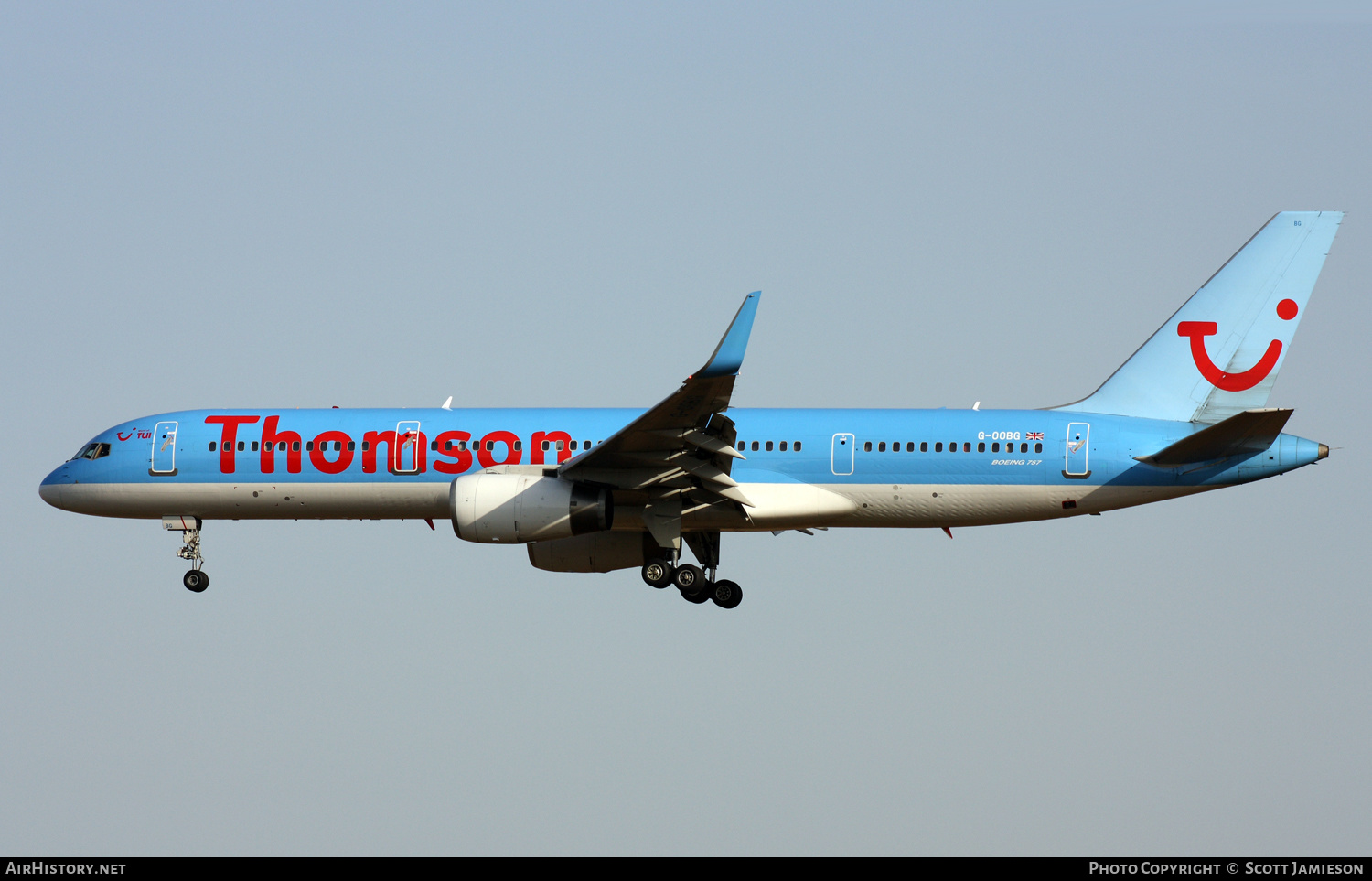 Aircraft Photo of G-OOBG | Boeing 757-236 | Thomson Airways | AirHistory.net #219436