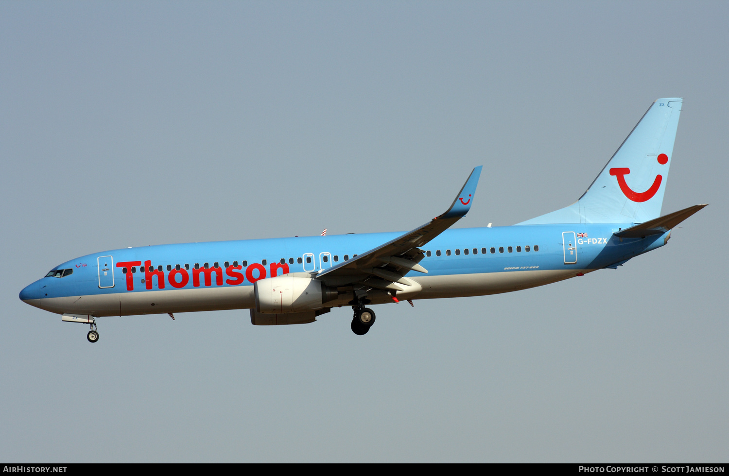 Aircraft Photo of G-FDZX | Boeing 737-8K5 | Thomson Airways | AirHistory.net #219445