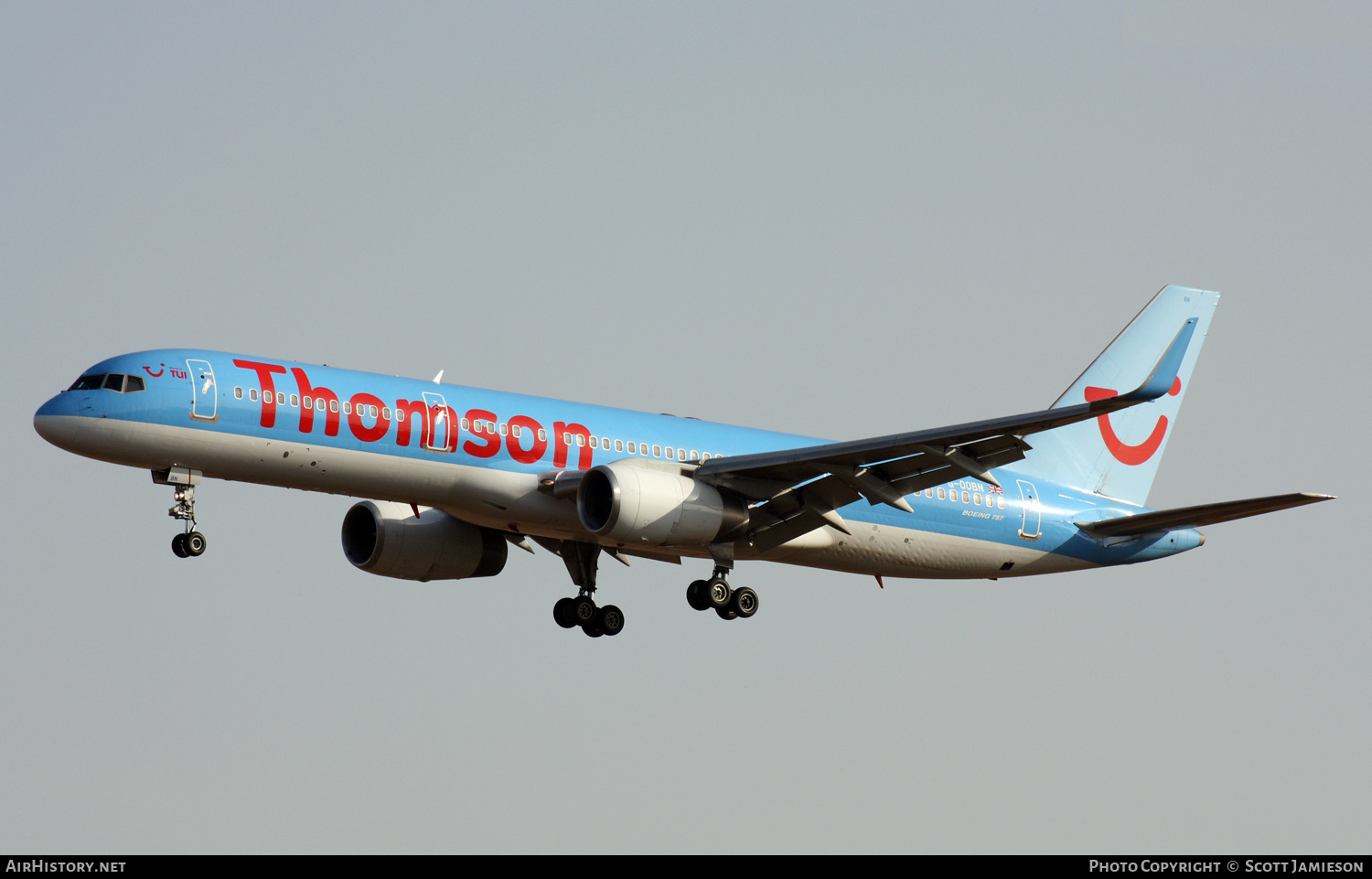 Aircraft Photo of G-OOBN | Boeing 757-2G5 | Thomson Airways | AirHistory.net #219457