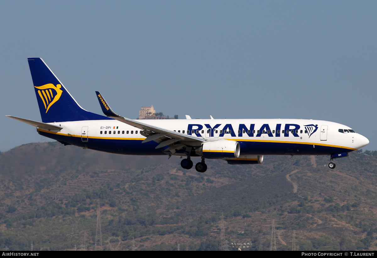 Aircraft Photo of EI-DPI | Boeing 737-8AS | Ryanair | AirHistory.net #219461