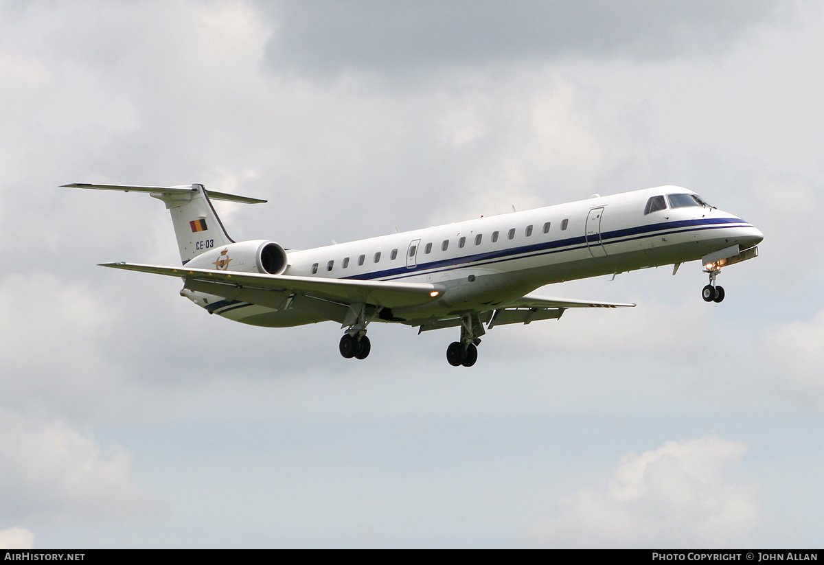 Aircraft Photo of CE-03 | Embraer ERJ-145LR (EMB-145LR) | Belgium - Air Force | AirHistory.net #219526