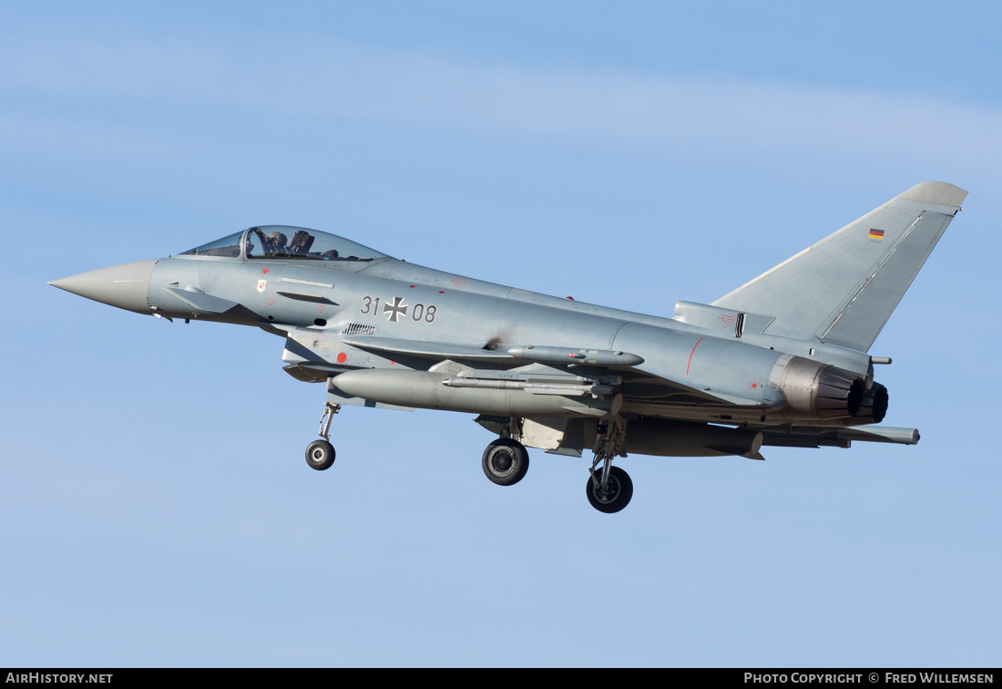 Aircraft Photo of 3108 | Eurofighter EF-2000 Typhoon S | Germany - Air Force | AirHistory.net #219708