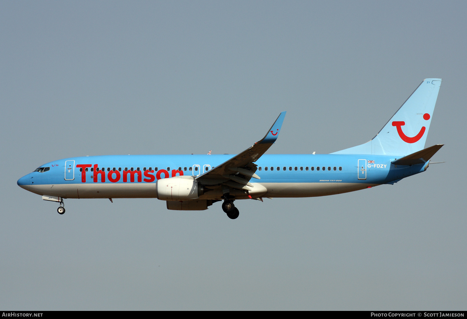 Aircraft Photo of G-FDZY | Boeing 737-8K5 | Thomson Airways | AirHistory.net #219727