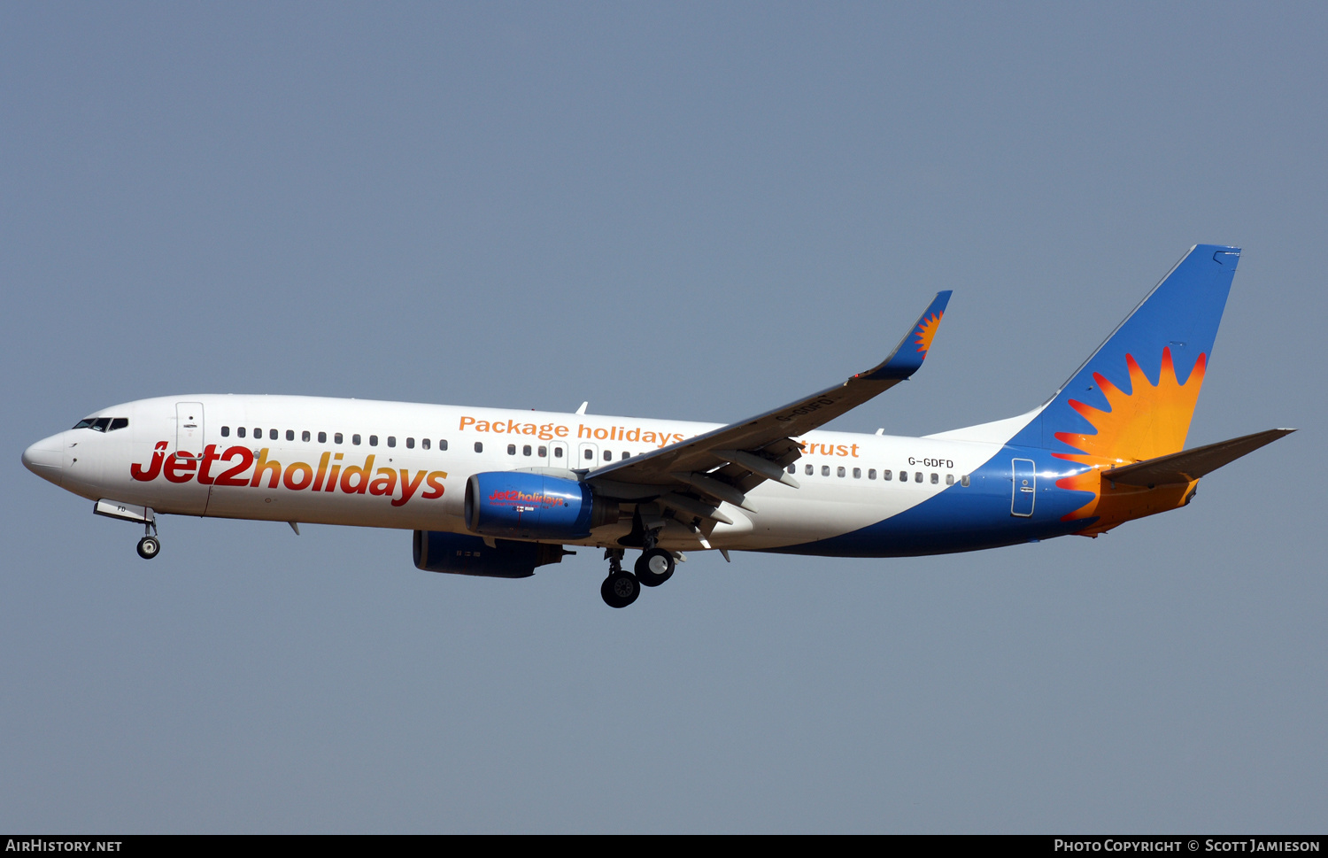 Aircraft Photo of G-GDFD | Boeing 737-8K5 | Jet2 Holidays | AirHistory.net #219748