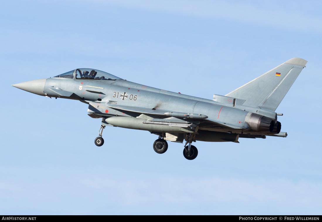 Aircraft Photo of 3106 | Eurofighter EF-2000 Typhoon S | Germany - Air Force | AirHistory.net #219758