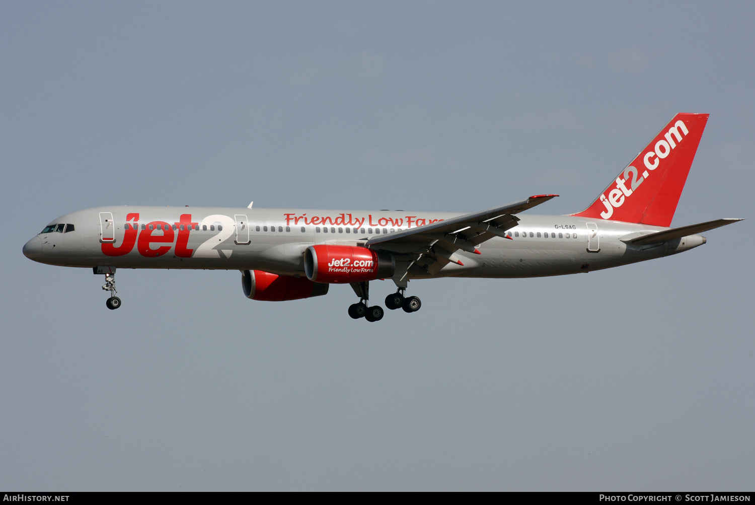Aircraft Photo of G-LSAG | Boeing 757-21B | Jet2 | AirHistory.net #219766