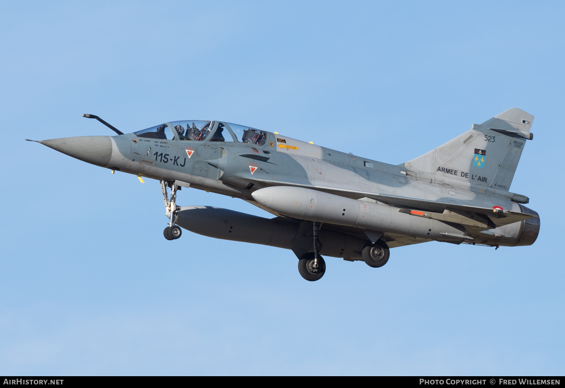 Aircraft Photo of 523 | Dassault Mirage 2000B | France - Air Force | AirHistory.net #219776