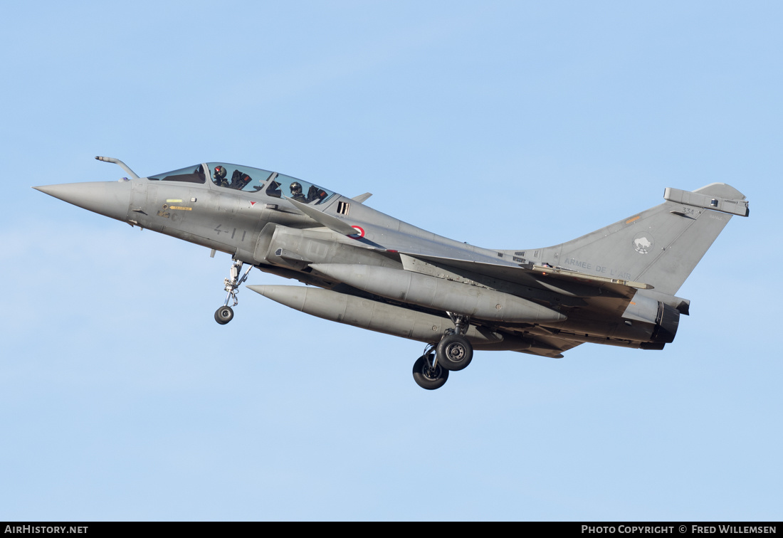 Aircraft Photo of 334 | Dassault Rafale B | France - Air Force | AirHistory.net #219800