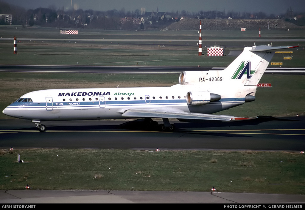 Aircraft Photo of RA-42389 | Yakovlev Yak-42D | Makedonija Airways | AirHistory.net #219855