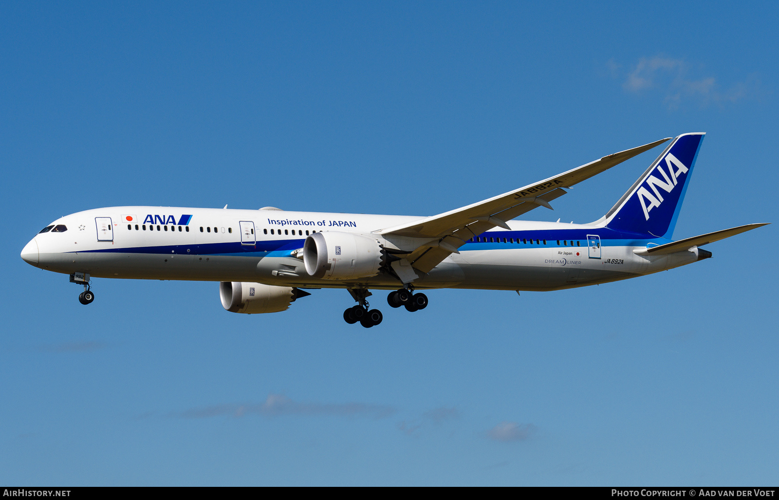 Aircraft Photo of JA892A | Boeing 787-9 Dreamliner | All Nippon Airways - ANA | AirHistory.net #219869