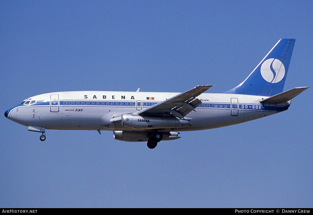 Aircraft Photo of OO-SDE | Boeing 737-229/Adv | Sabena | AirHistory.net #220110