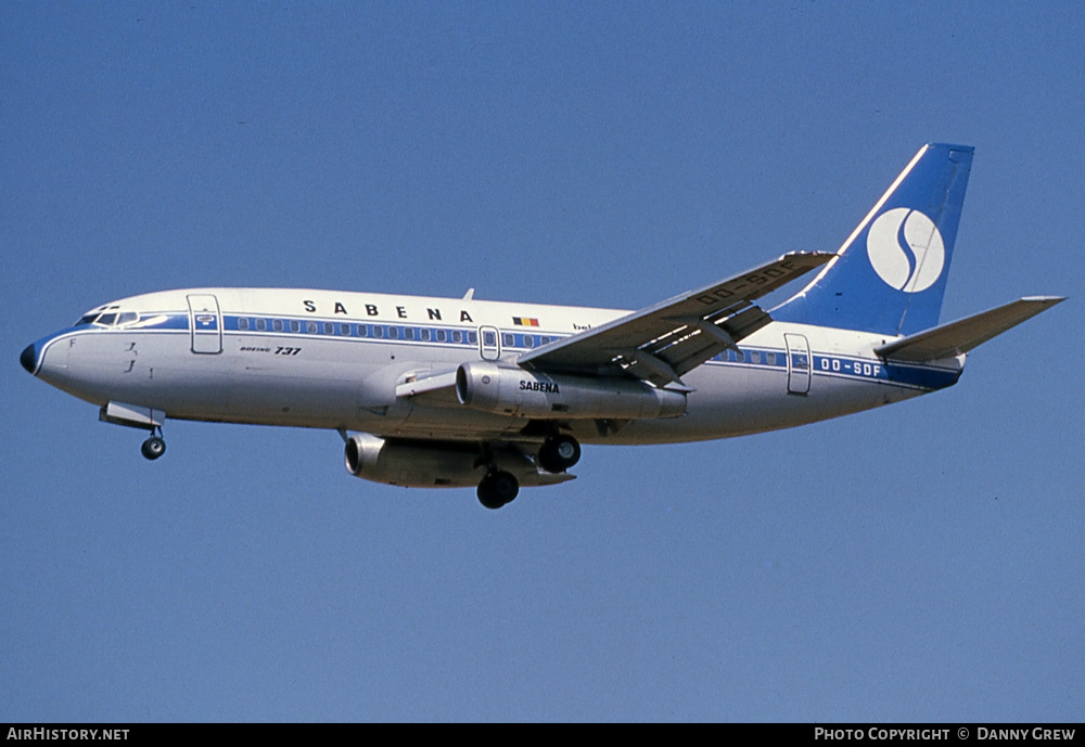 Aircraft Photo of OO-SDF | Boeing 737-229/Adv | Sabena | AirHistory.net #220112