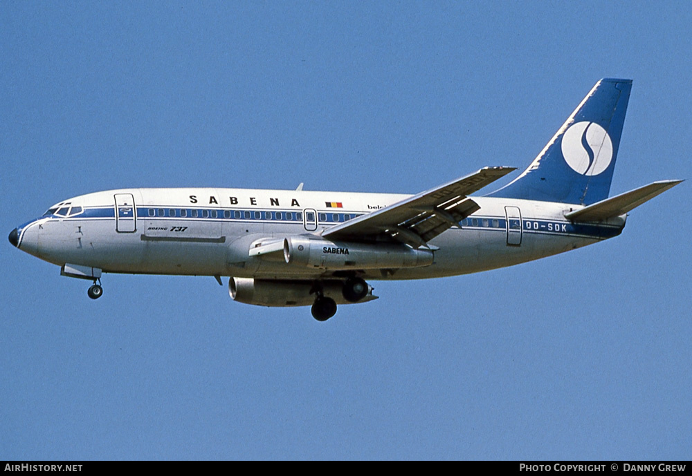 Aircraft Photo of OO-SDK | Boeing 737-229C/Adv | Sabena | AirHistory.net #220132