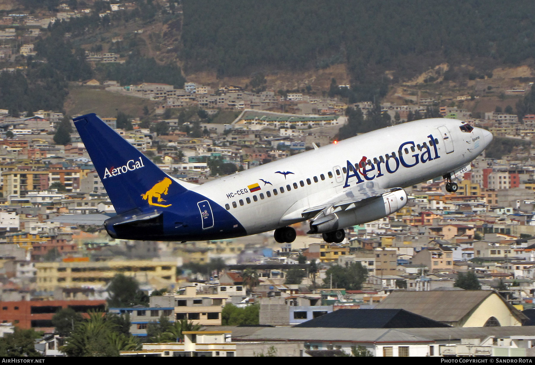 Aircraft Photo of HC-CEQ | Boeing 737-2Y5/Adv | AeroGal | AirHistory.net #220257