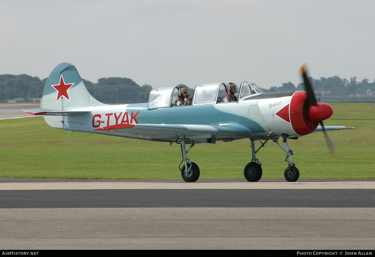 Aircraft Photo of G-TYAK | Yakovlev Yak-52 | Soviet Union - Air Force | AirHistory.net #220325