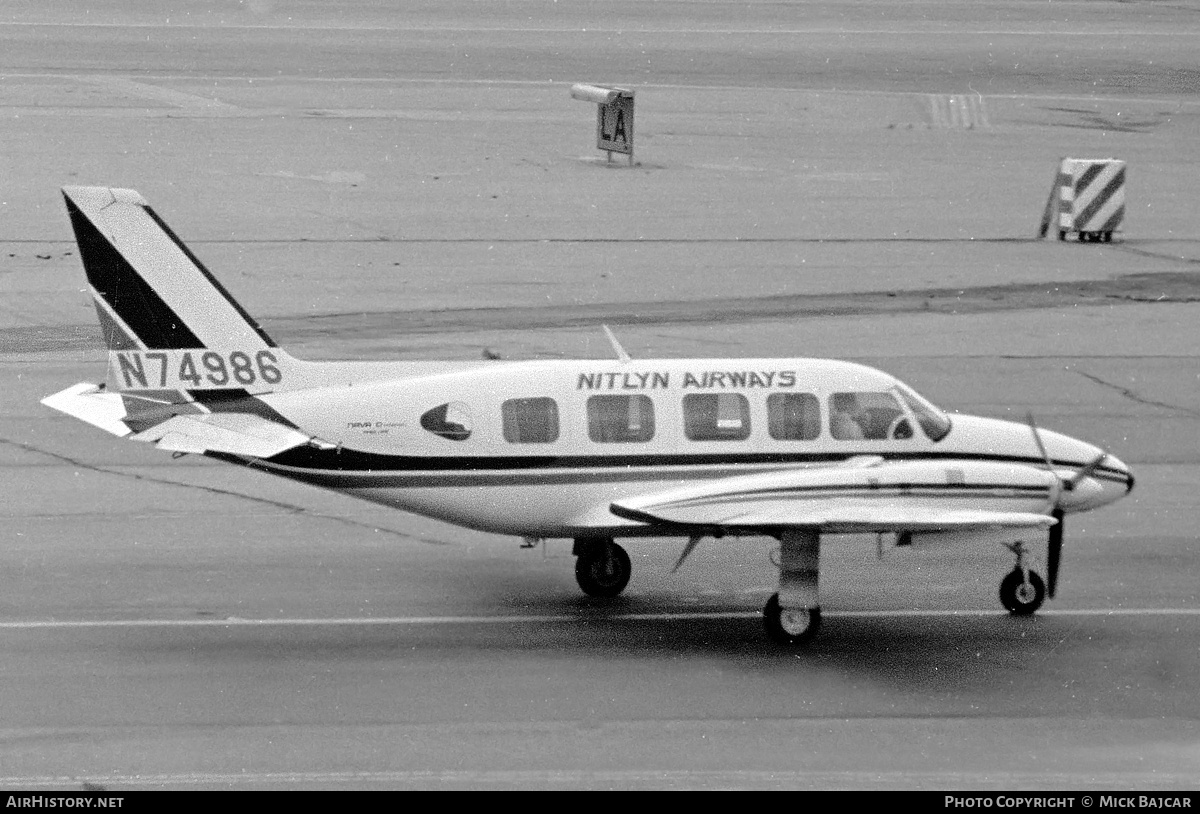 Aircraft Photo of N74986 | Piper PA-31-350 Navajo Chieftain | Nitlyn Airways | AirHistory.net #220361