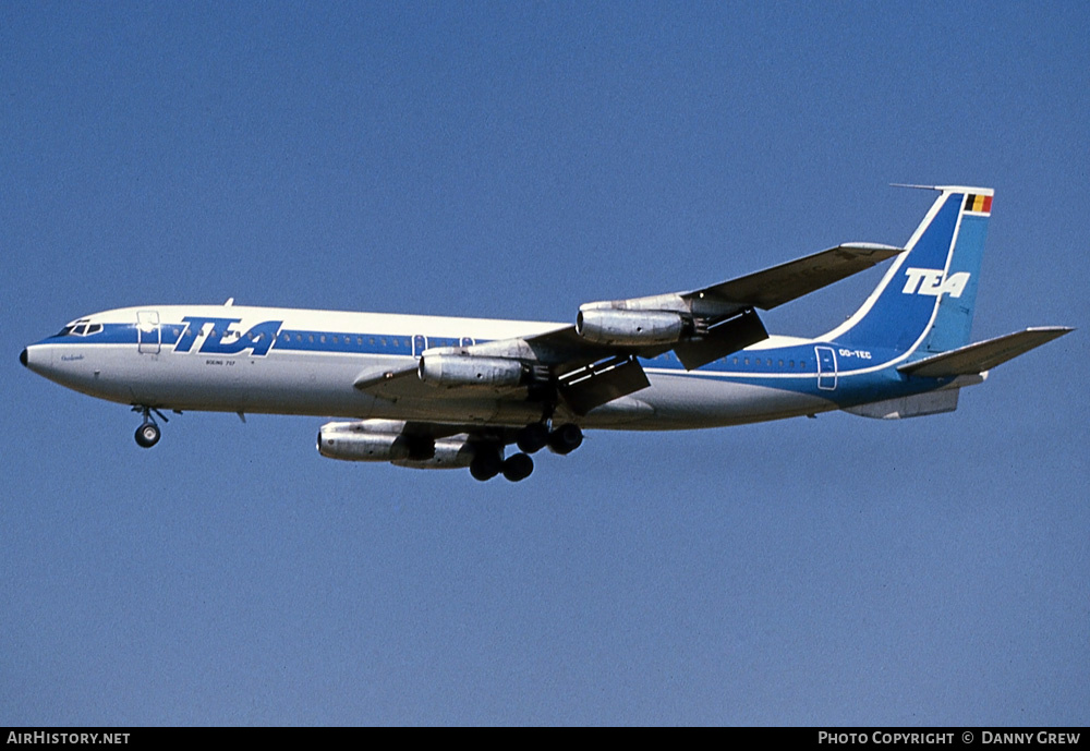 Aircraft Photo of OO-TEC | Boeing 707-131 | TEA - Trans European Airways | AirHistory.net #220488