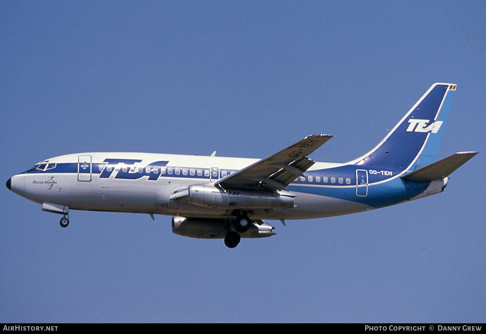 Aircraft Photo of OO-TEH | Boeing 737-2M8/Adv | TEA - Trans European Airways | AirHistory.net #220500